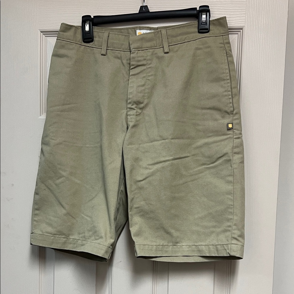 Classic Olive Flat Front Men's Shorts